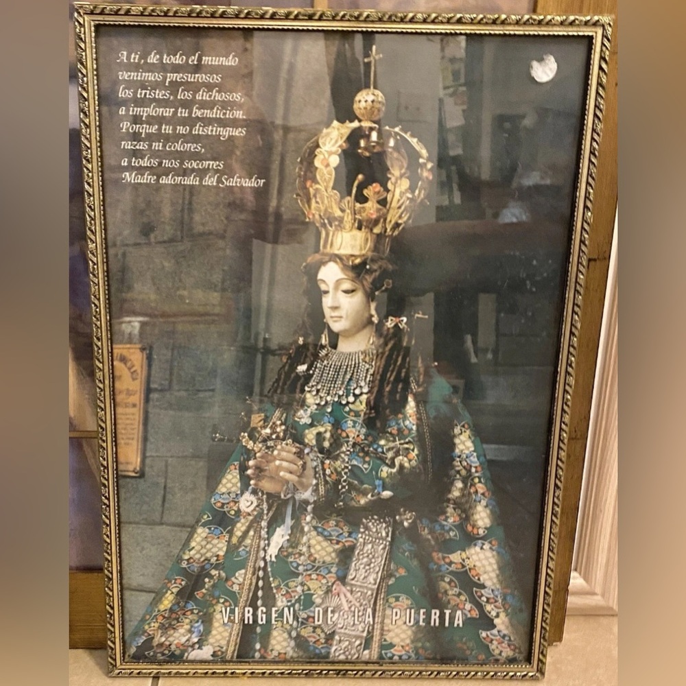 Virgen de la Puerta Print picture 20 x 14” Framed Religion Christianity